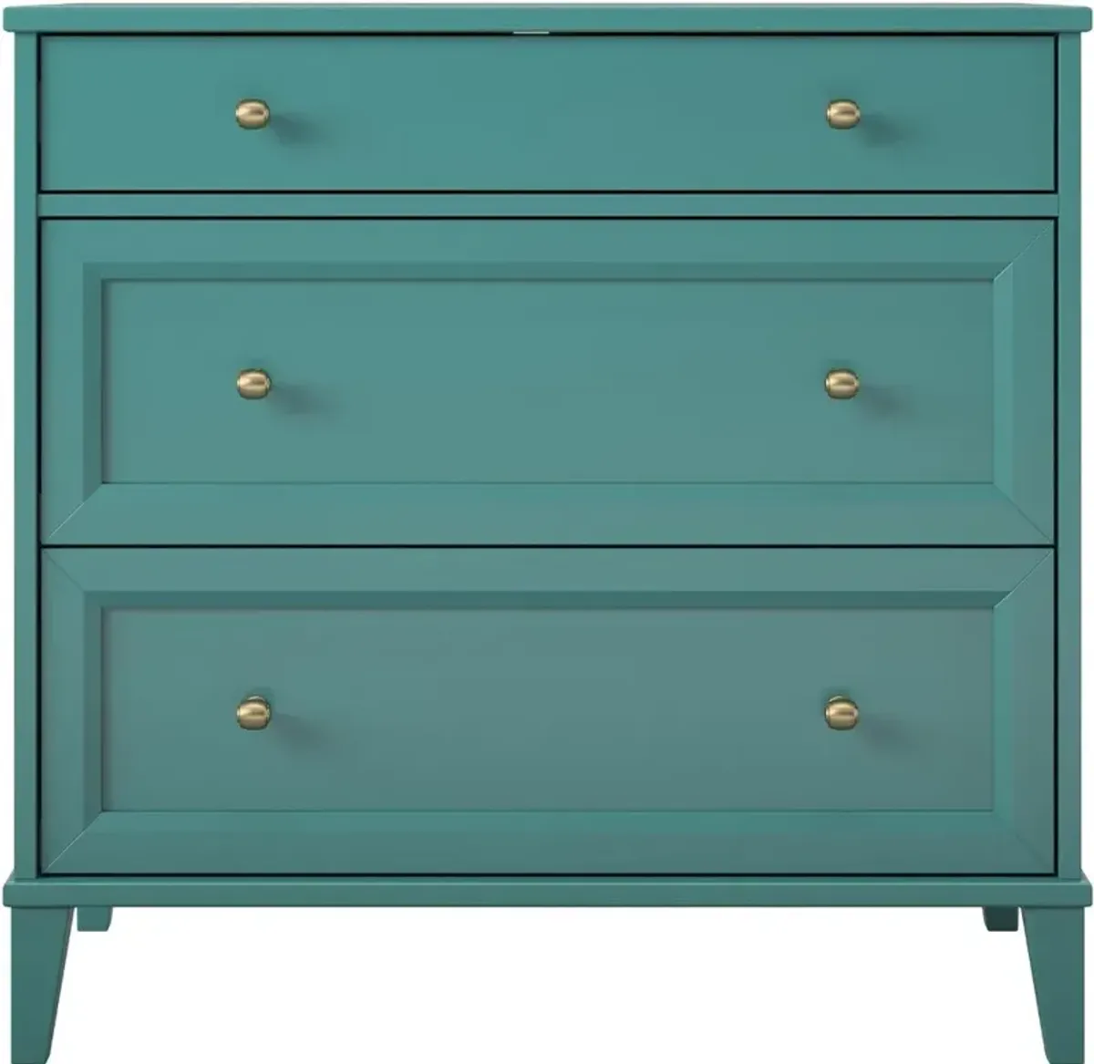 Monticello Emerald Green 2 Drawer Cabinet w/ Pull-out Desk