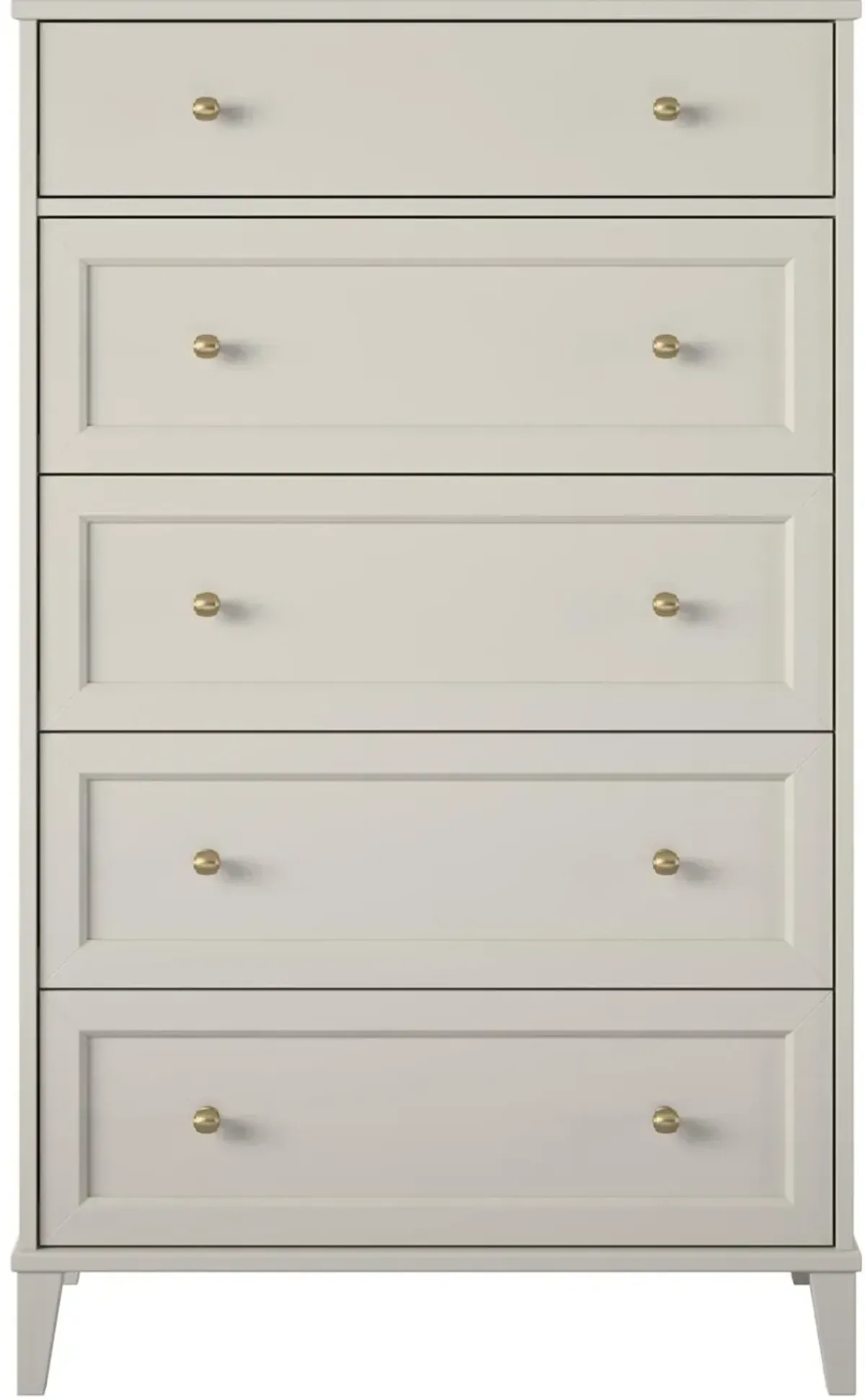 Monticello Taupe 5-Drawer Chest of Drawers