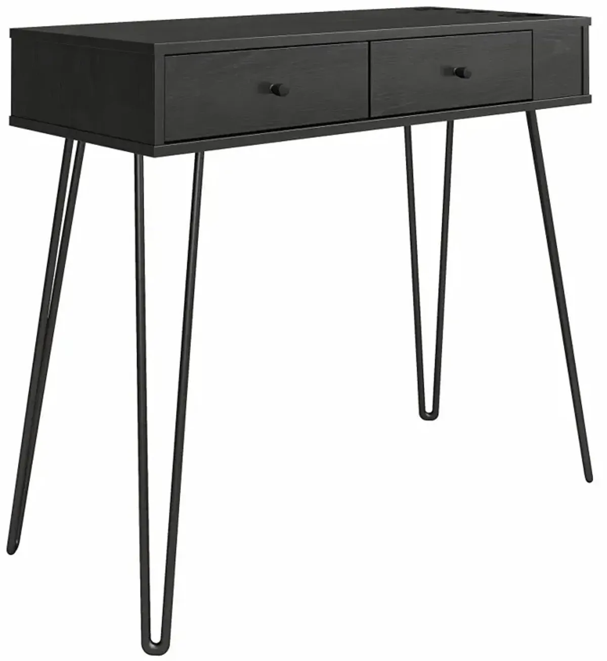 Kimberly Black Vanity with Drawers