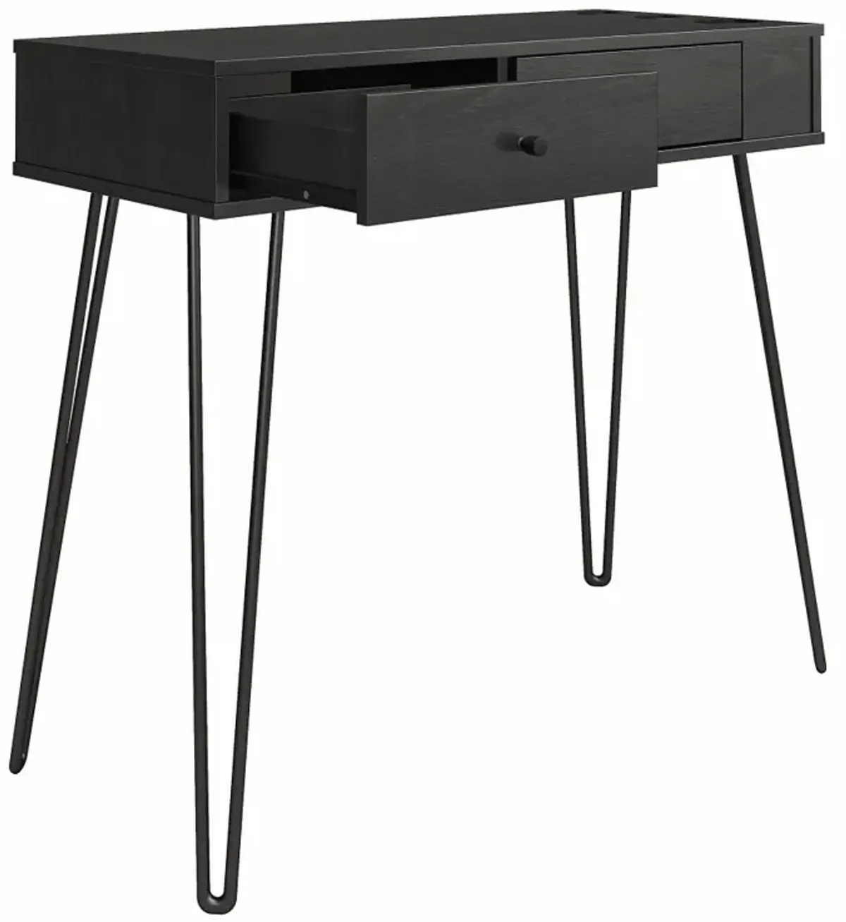 Kimberly Black Vanity with Drawers