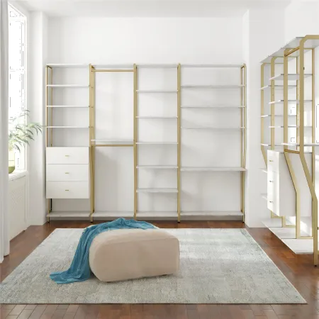Gwyneth White Marble Closet Shelves