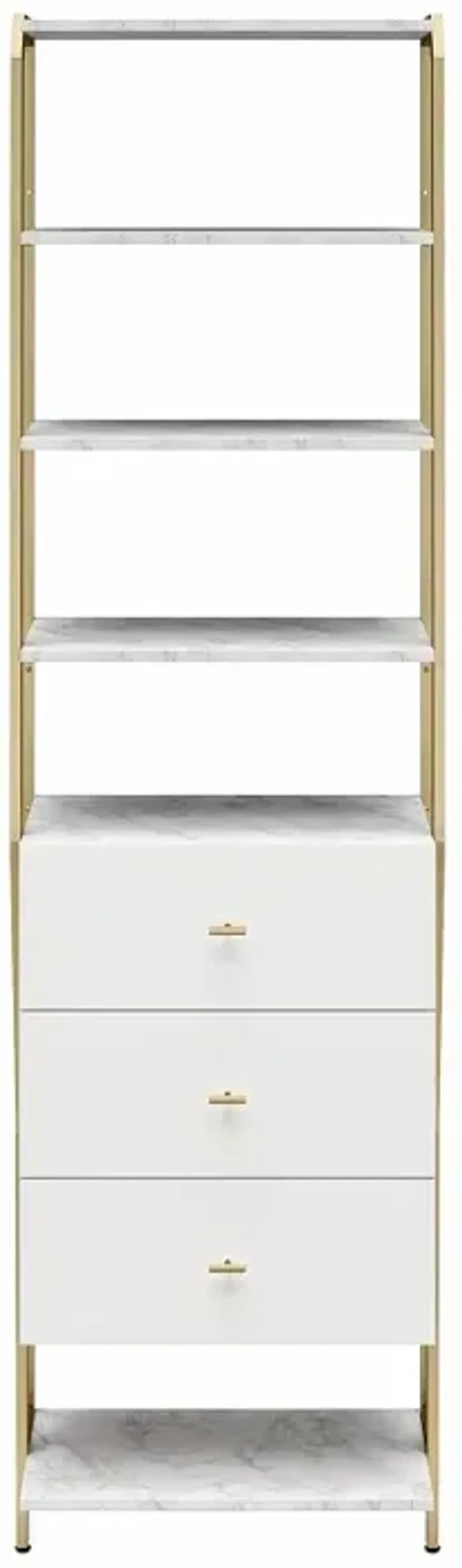 Gwyneth White Marble Closet Drawers & Shelves