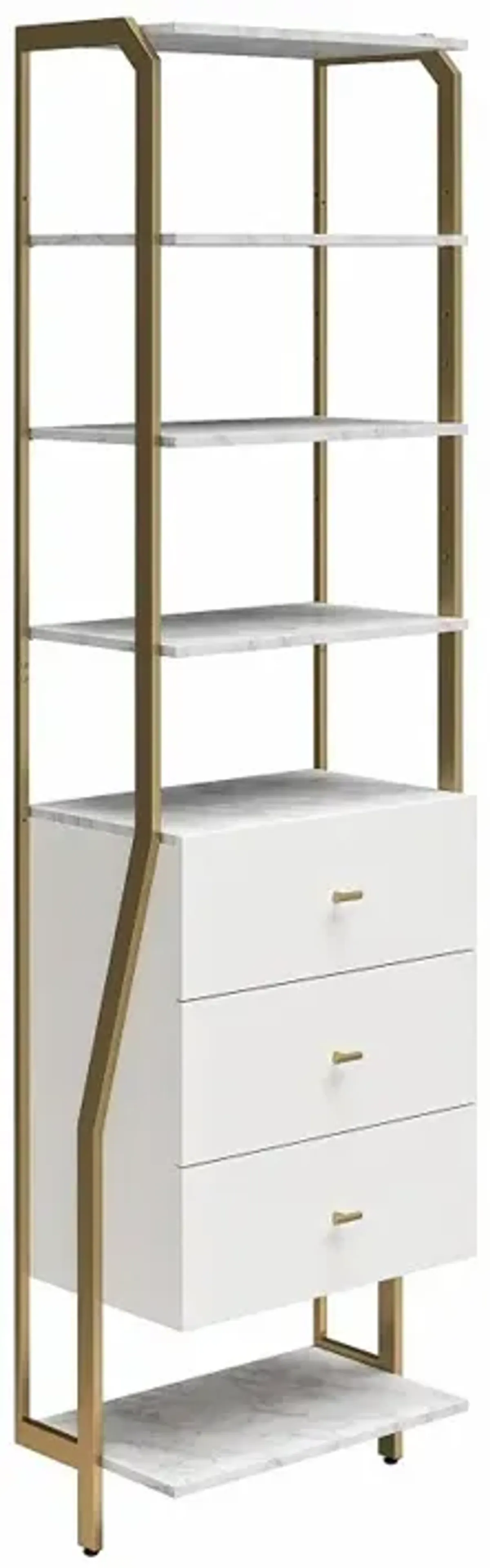 Gwyneth White Marble Closet Drawers & Shelves