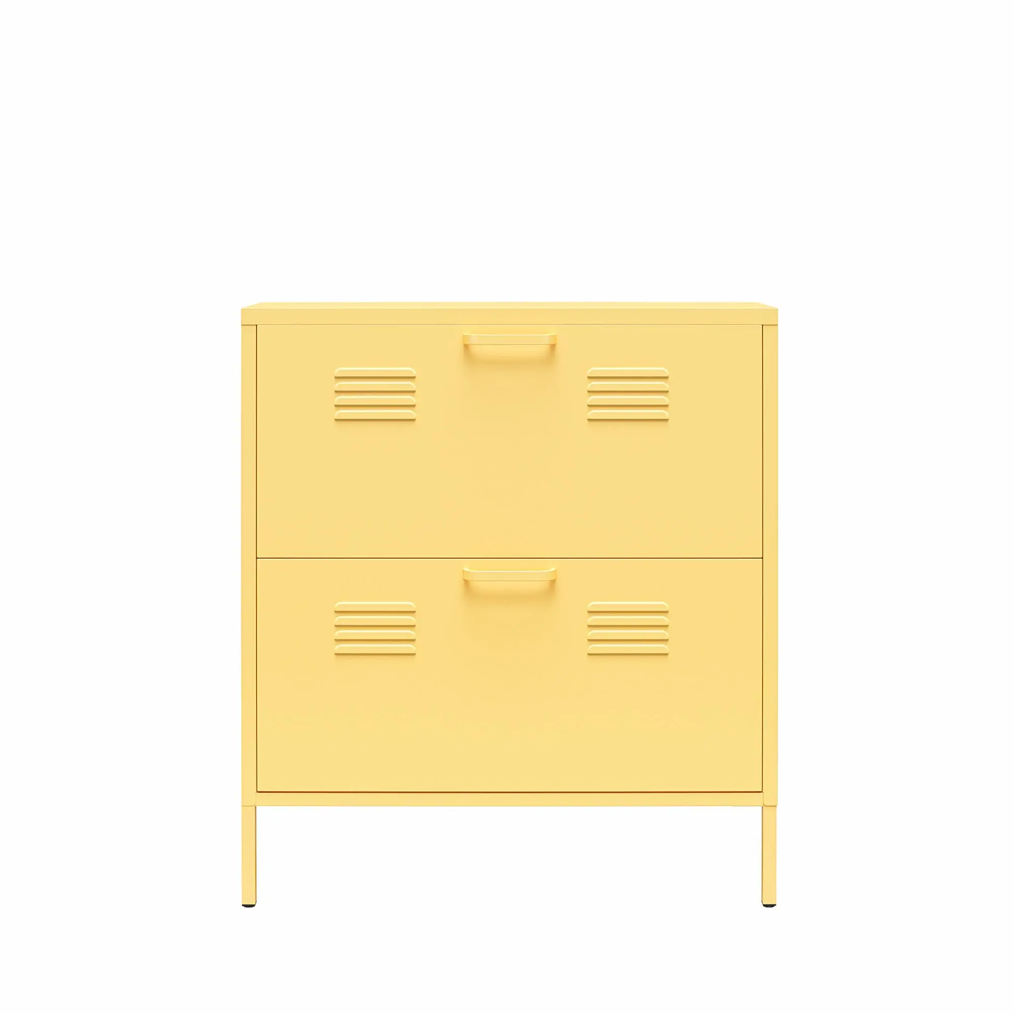 Cache Yellow Locker-Style Shoe Storage Cabinet