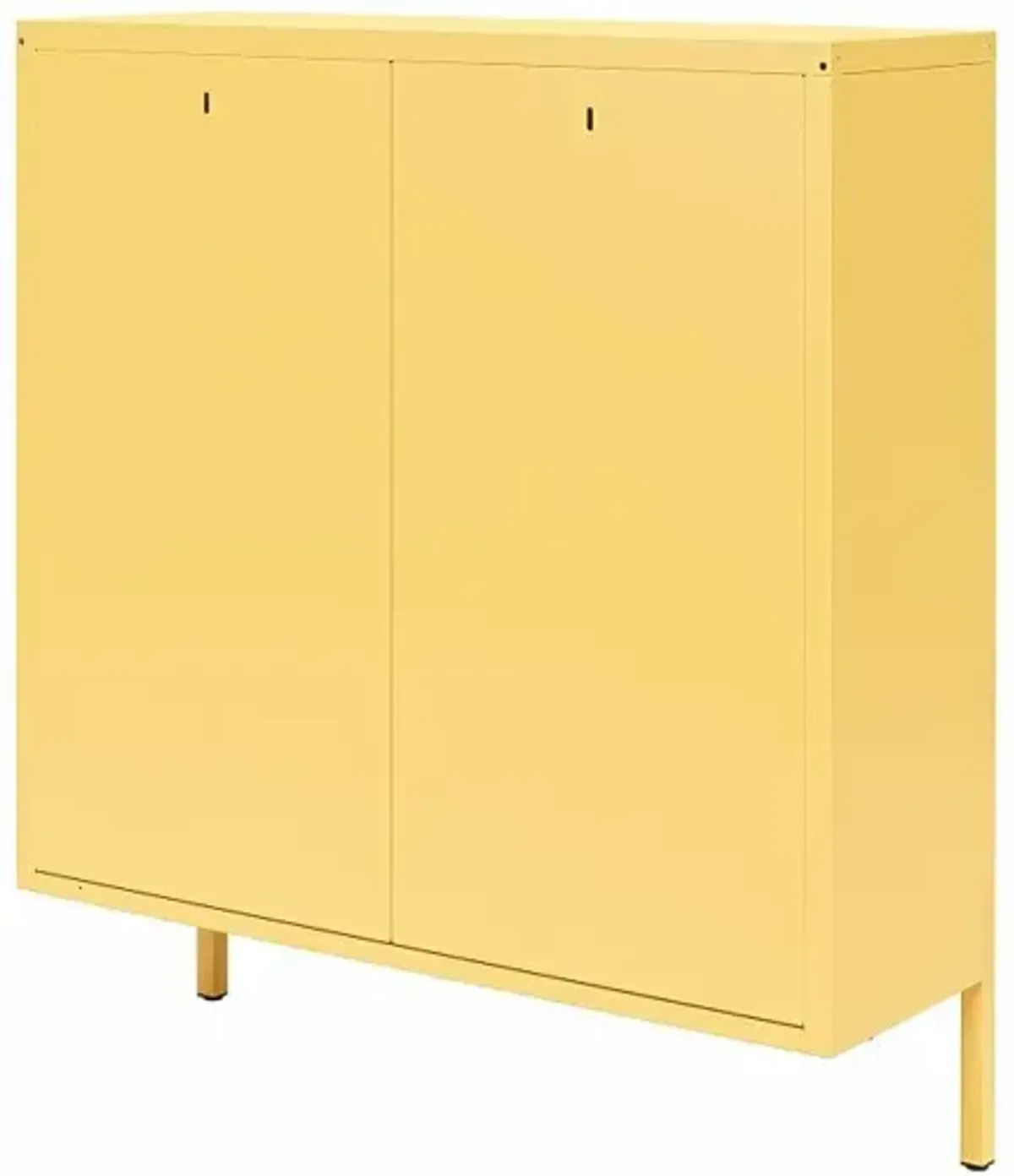 Cache Yellow Locker-Style Shoe Storage Cabinet