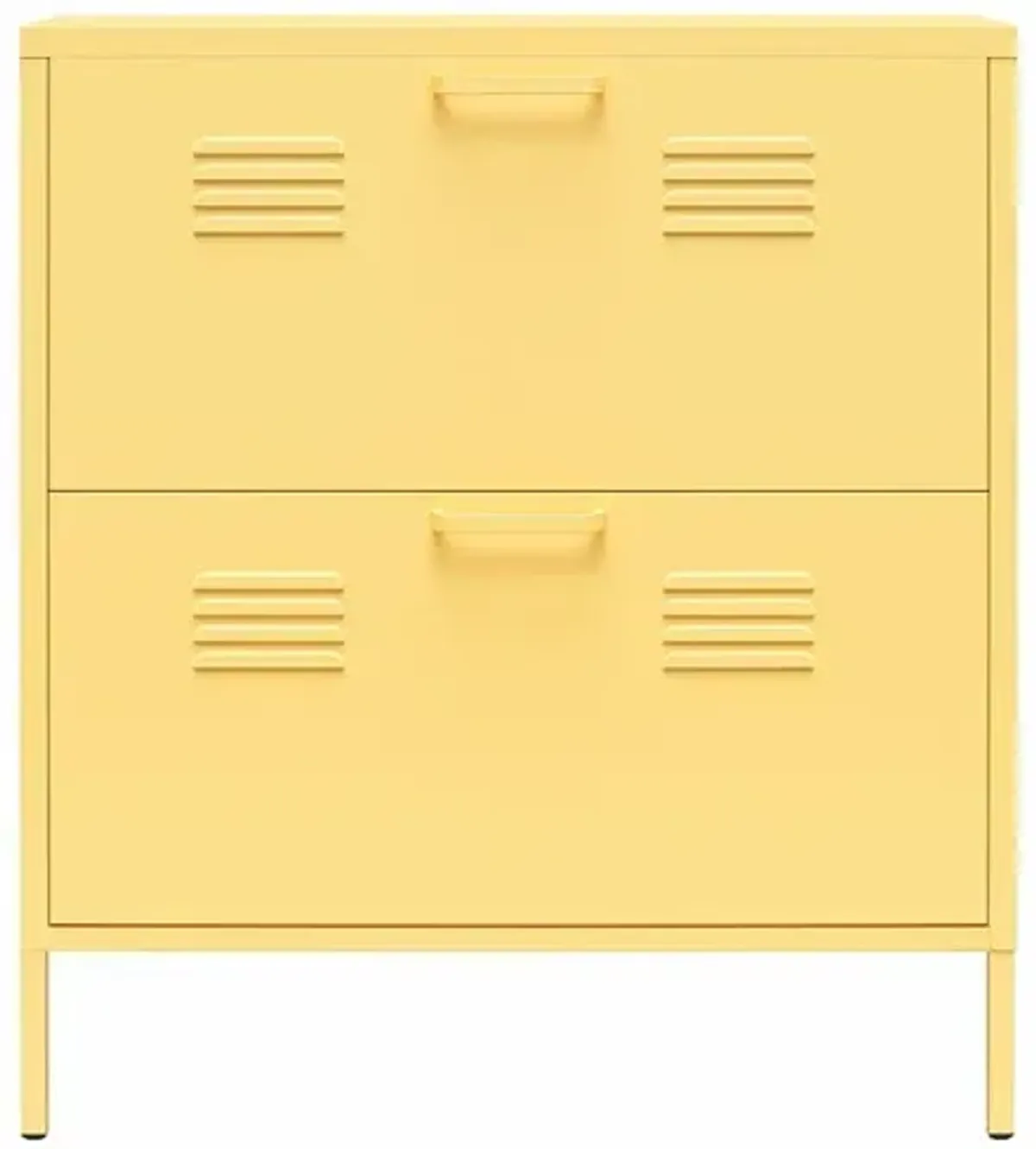 Cache Yellow Locker-Style Shoe Storage Cabinet