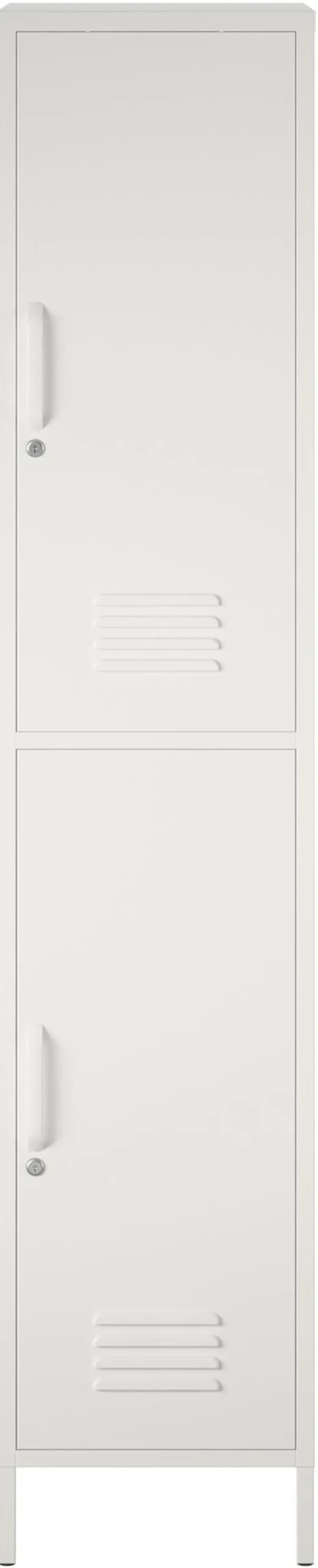 Mission White 2-Door Locker Storage Cabinet