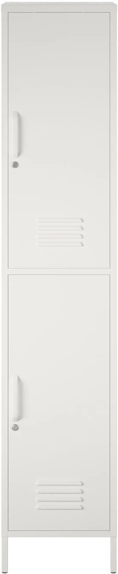 Mission White 2-Door Locker Storage Cabinet
