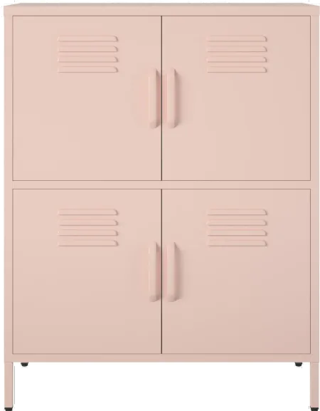 Mission Pale Pink 4-Door Locker Storage Cabinet