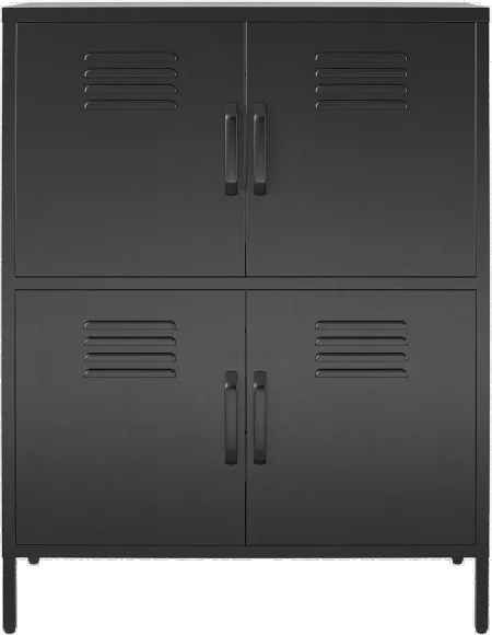 Mission Black 4-Door Locker Storage Cabinet
