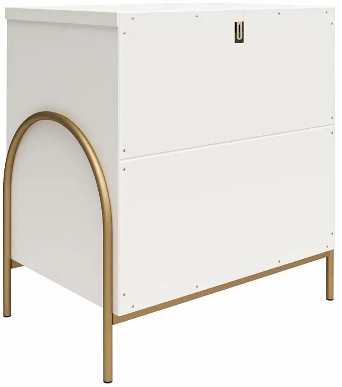 Anastasia White & Gold Nightstand