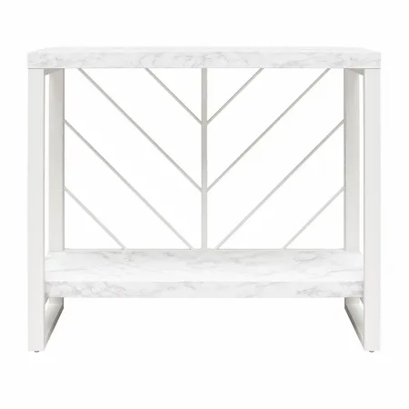 Brielle White Marble Console Table
