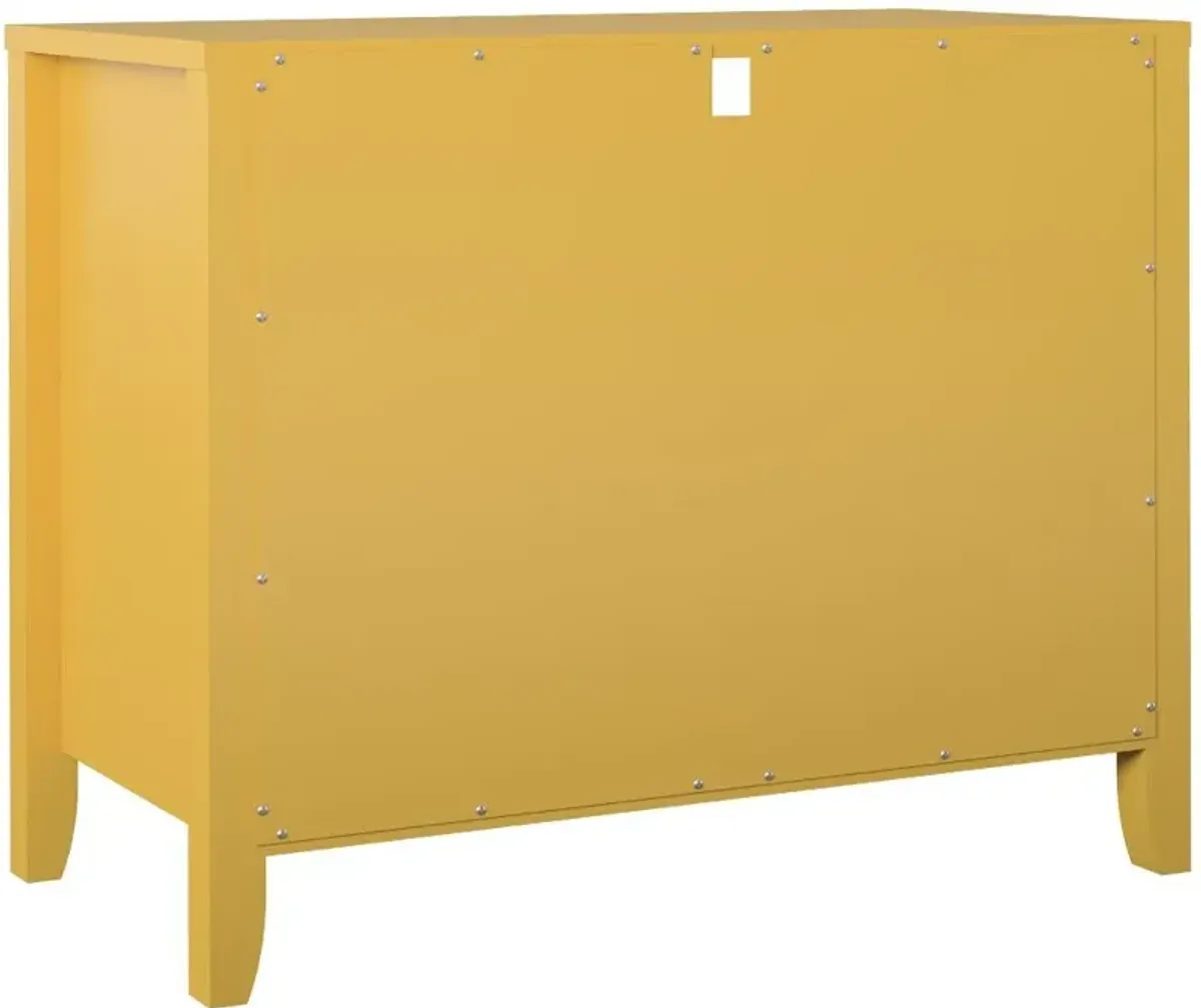 Her Majesty Mustard Yellow 2-Drawer Nightstand