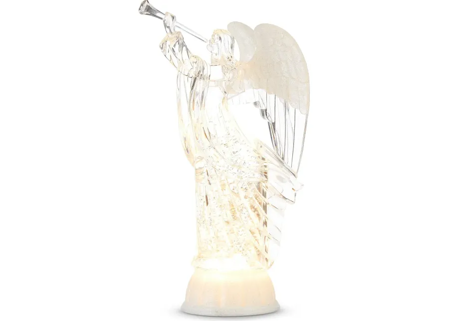 12 Inch Lighted Angel With Trumpet