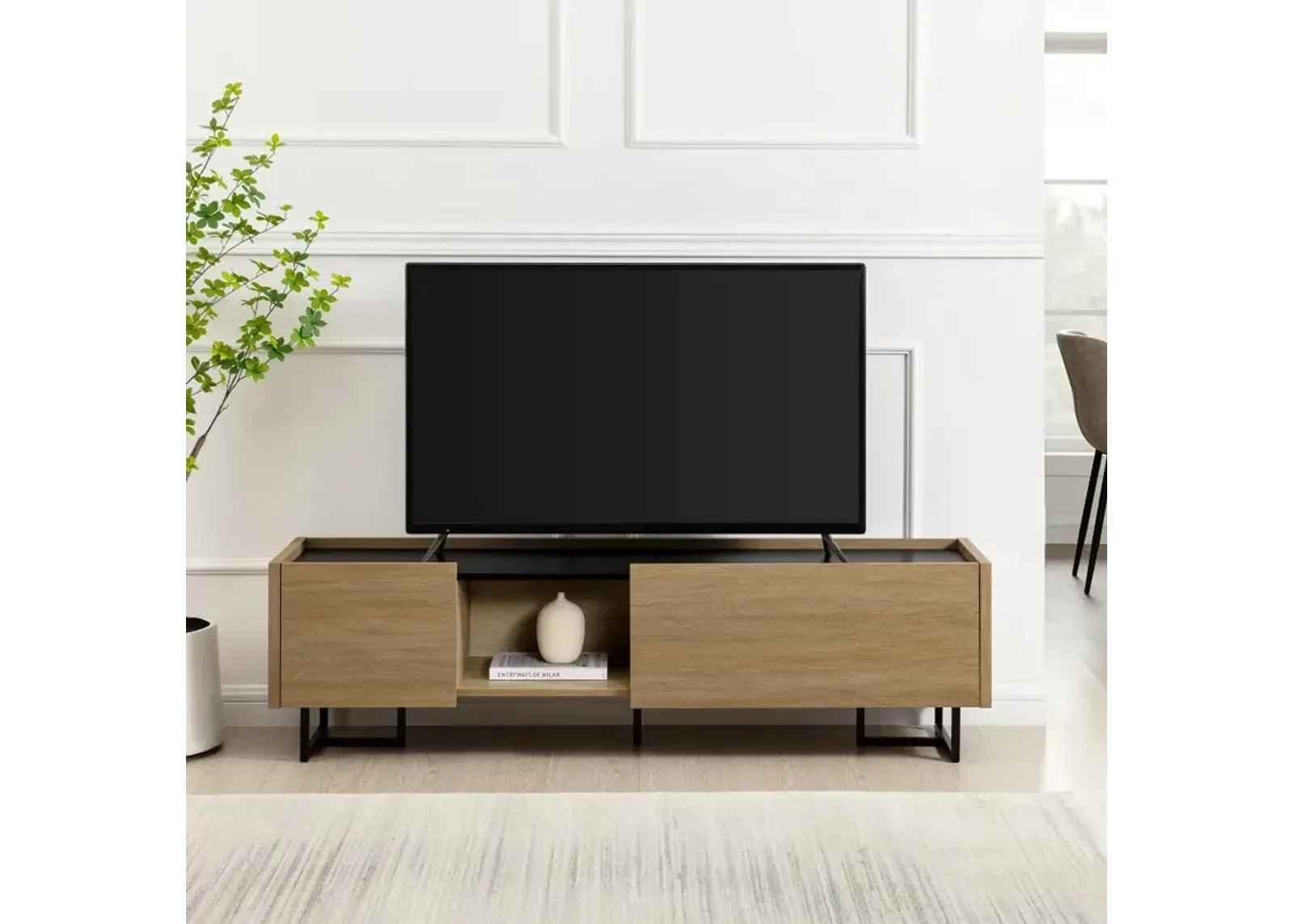 Arwin 63" Coastal Oak Media Console