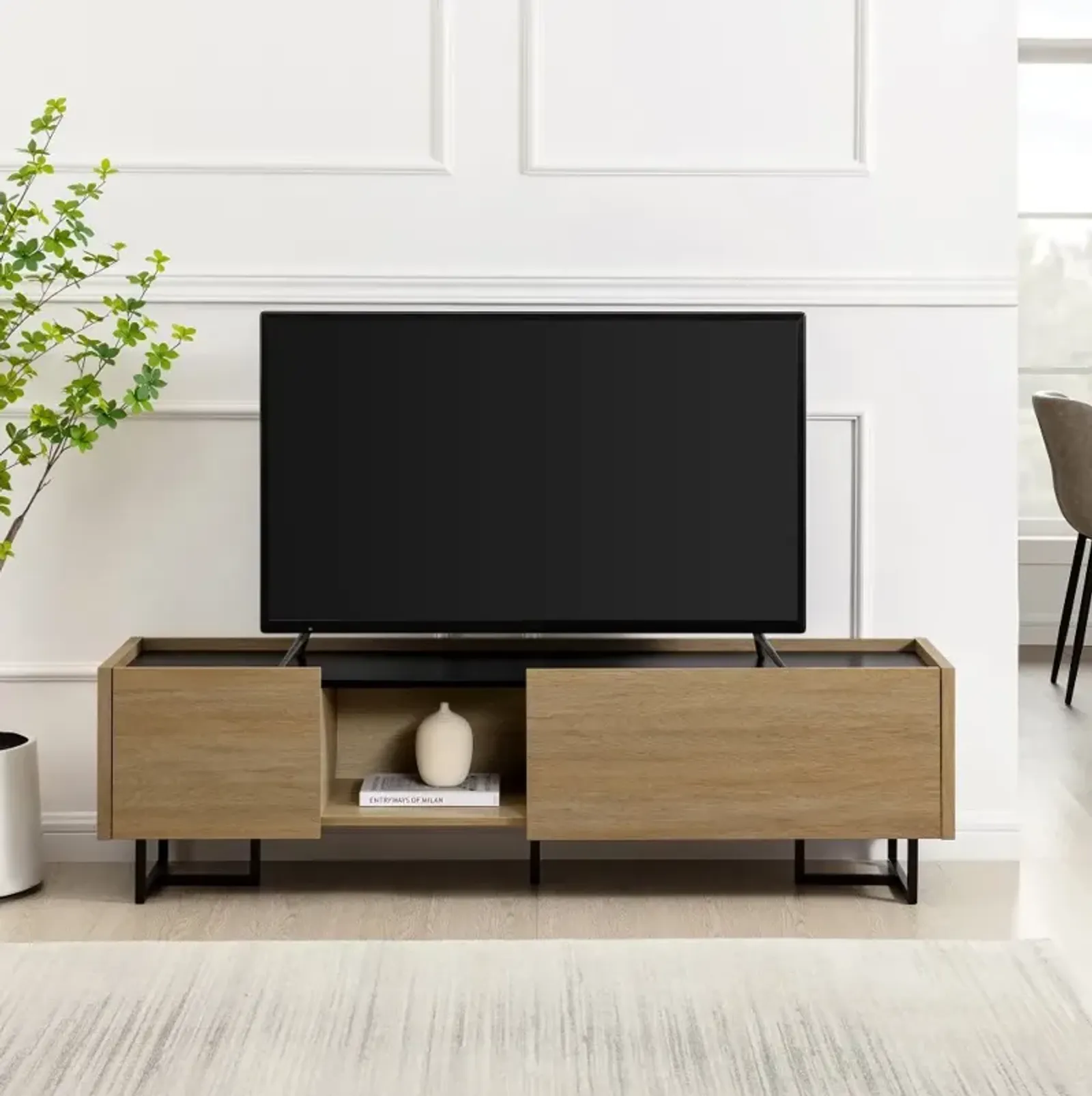 Arwin 63" Coastal Oak Media Console