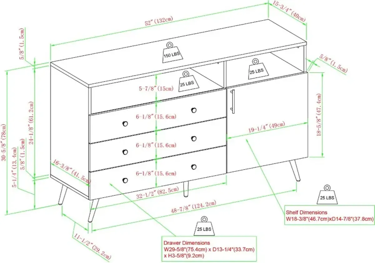 Asher Black Storage Sideboard