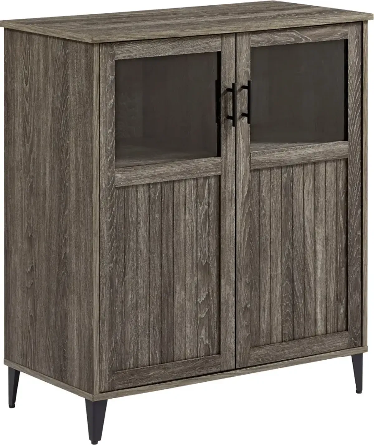 Babbett Glass Door Ash Accent Cabinet