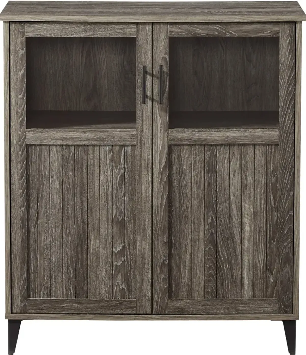 Babbett Glass Door Ash Accent Cabinet