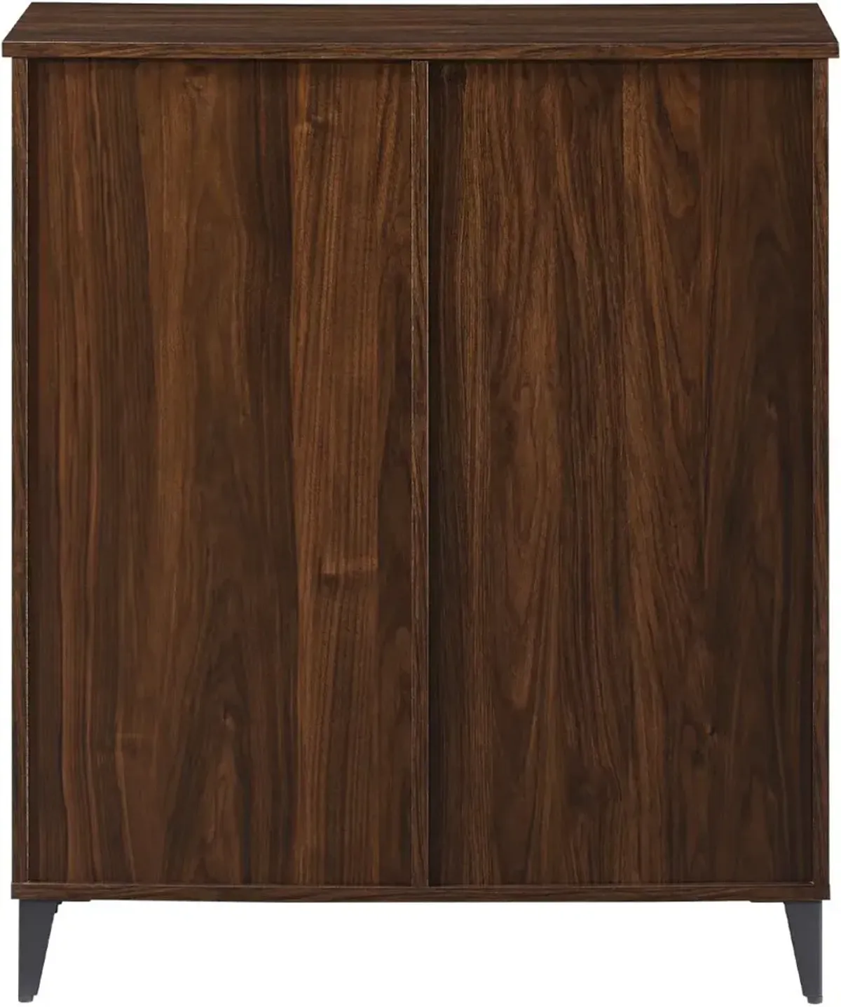 Babbett Glass Door Dark Walnut Accent Cabinet