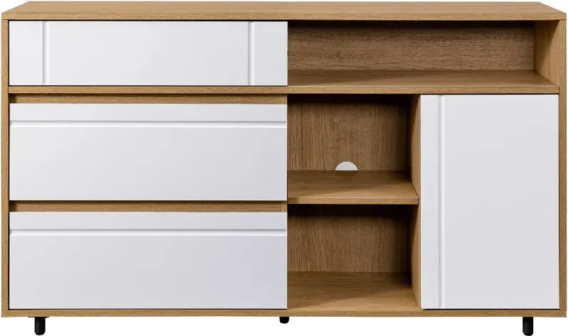 Beckett 52" White & Oak Sideboard