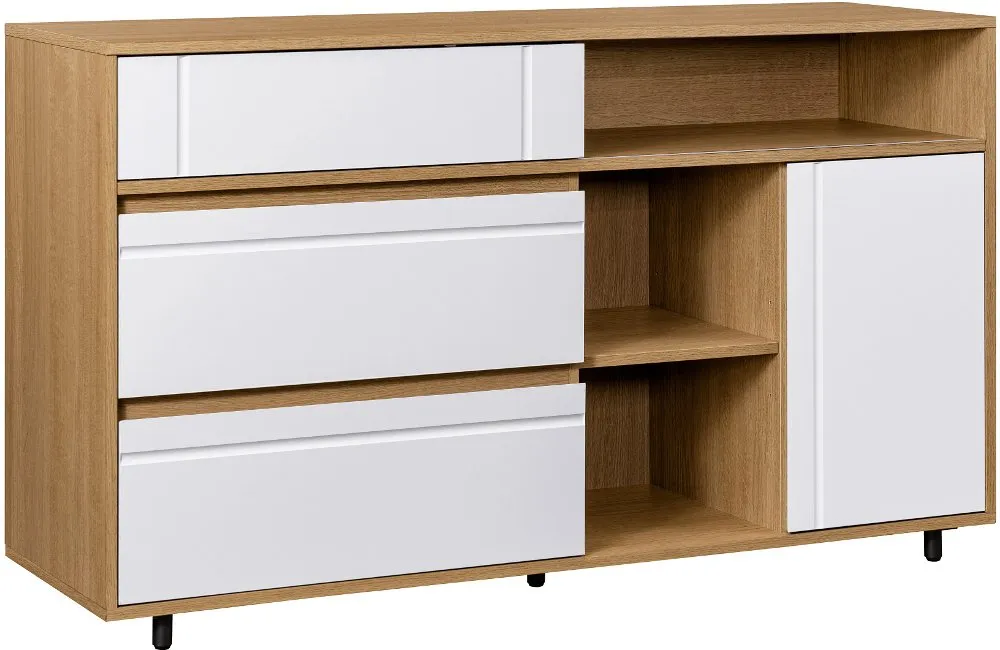 Beckett 52" White & Oak Sideboard