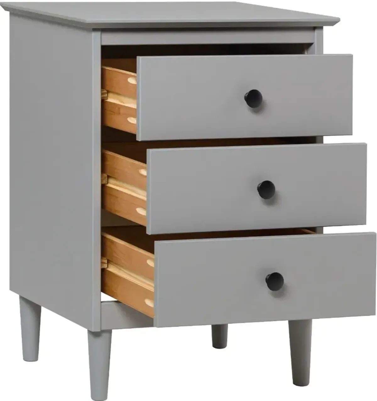 Spencer Gray 3-Drawer Nightstand