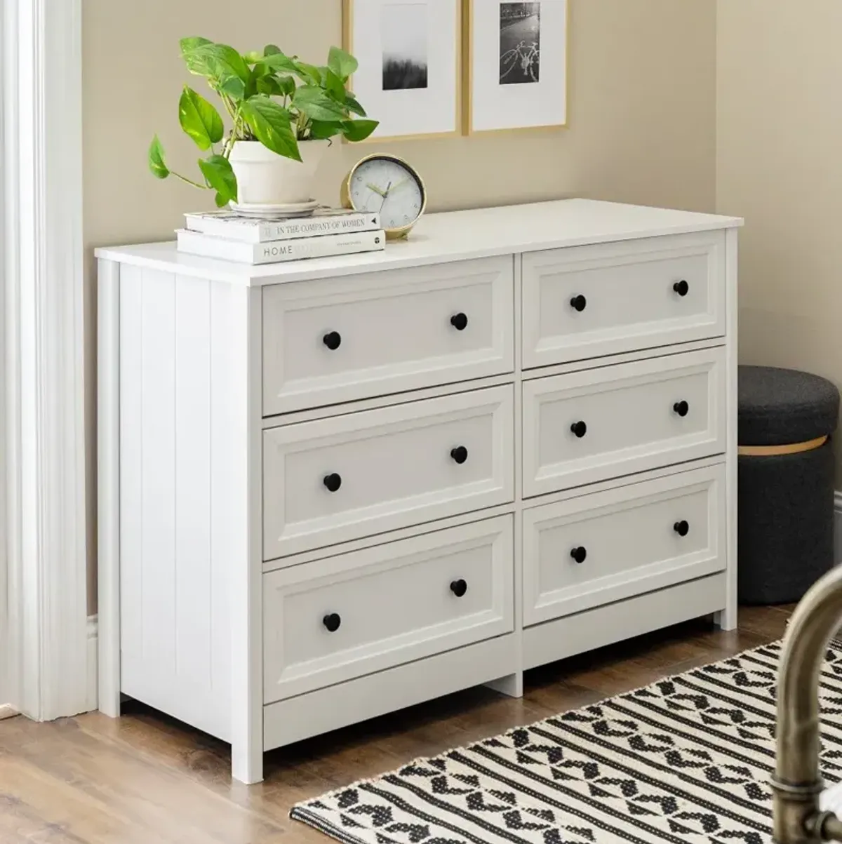 Oakland White 6-Drawer Dresser