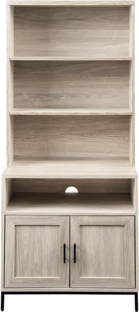 Chevy Birch 3-Shelf Hutch Bookcase