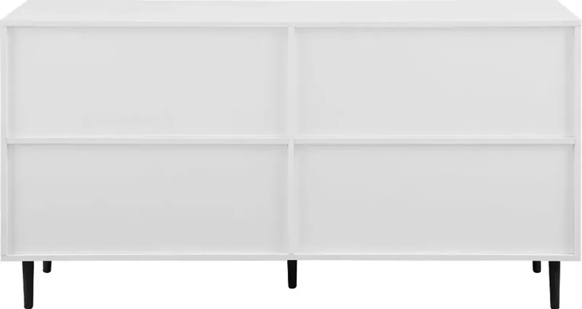 Bookmatch Ash Brown & White 58" TV Stand