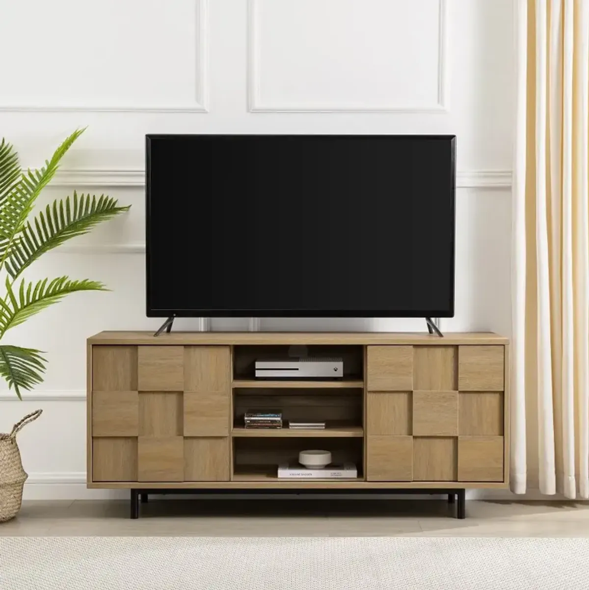 Cheski Coastal Oak 55" TV Stand