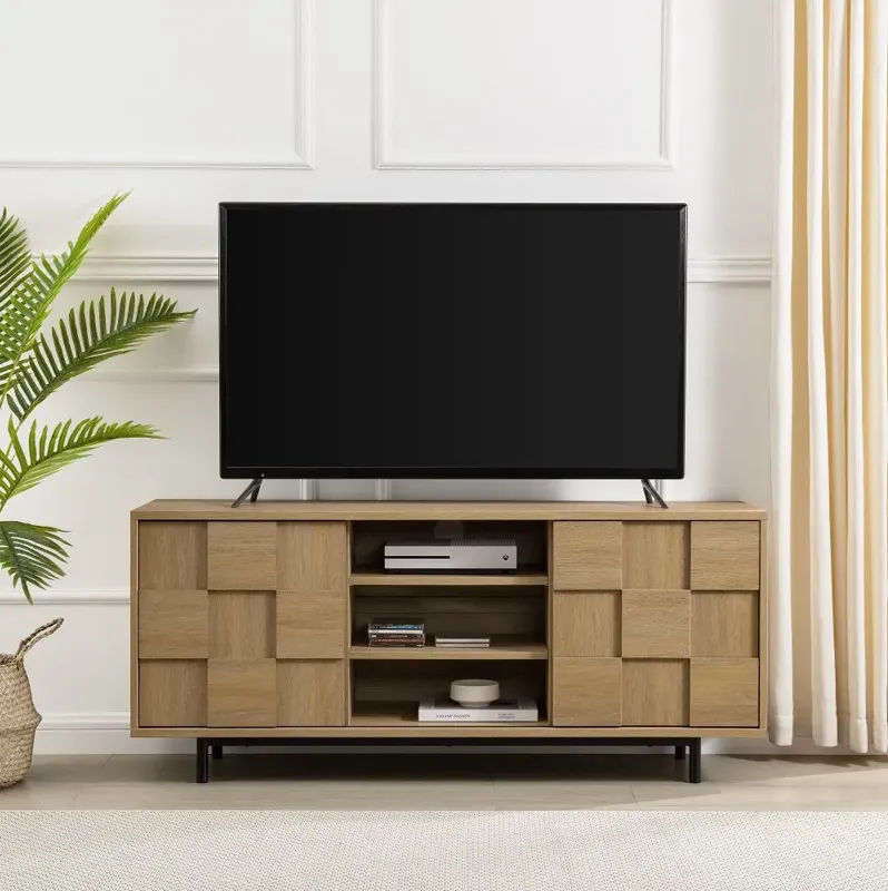 Cheski Coastal Oak 55" TV Stand