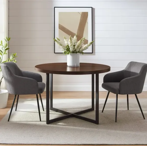 Connor 42" Dark Walnut Round Dining Table