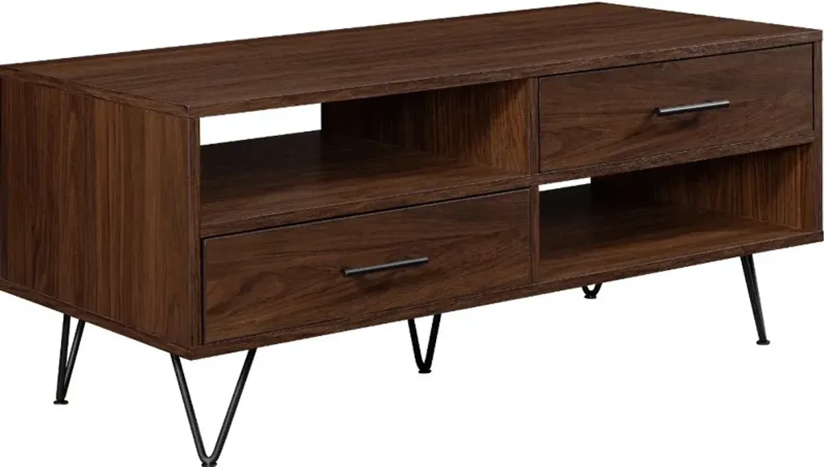 Croft Dark Walnut Storage Coffee Table