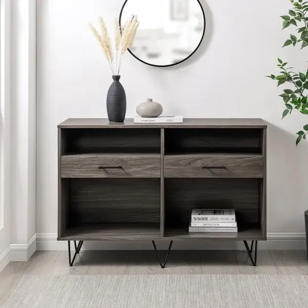 Croft Slate Gray Entry Console