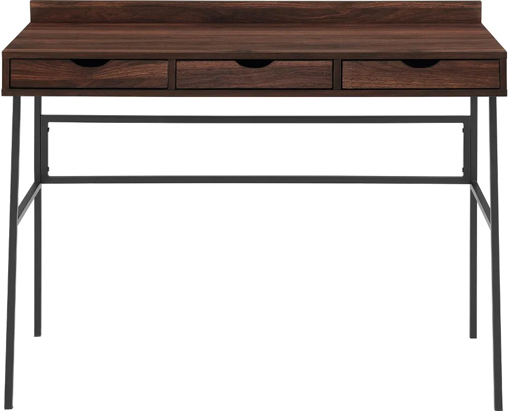 Marvin Dark Walnut Angled Front Desk