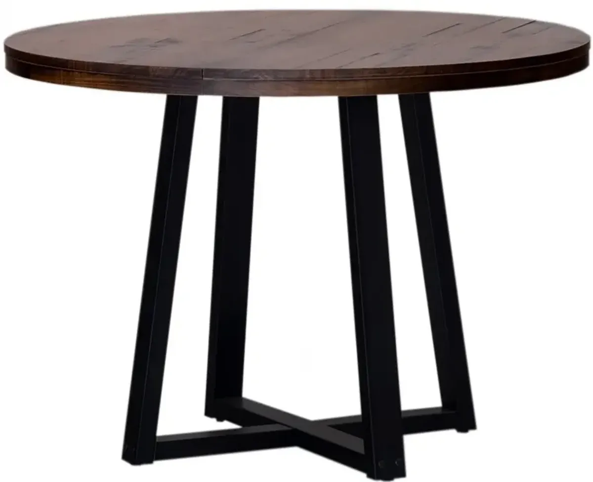 Durango 42" Distressed Mahogany Round Dining Table