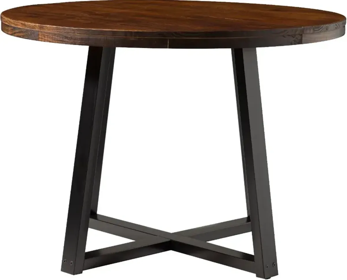 Durango 42" Distressed Mahogany Round Dining Table