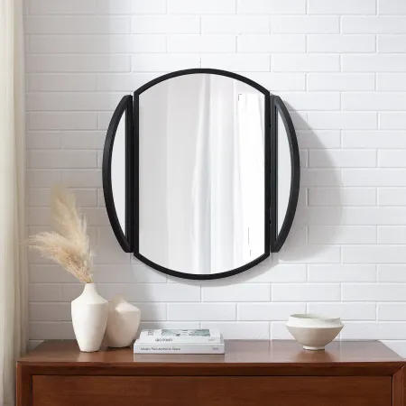 Dottie Round Wall Mirror with Hinging Sides