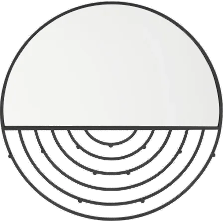 Elle Round Wall Mirror with Hooks