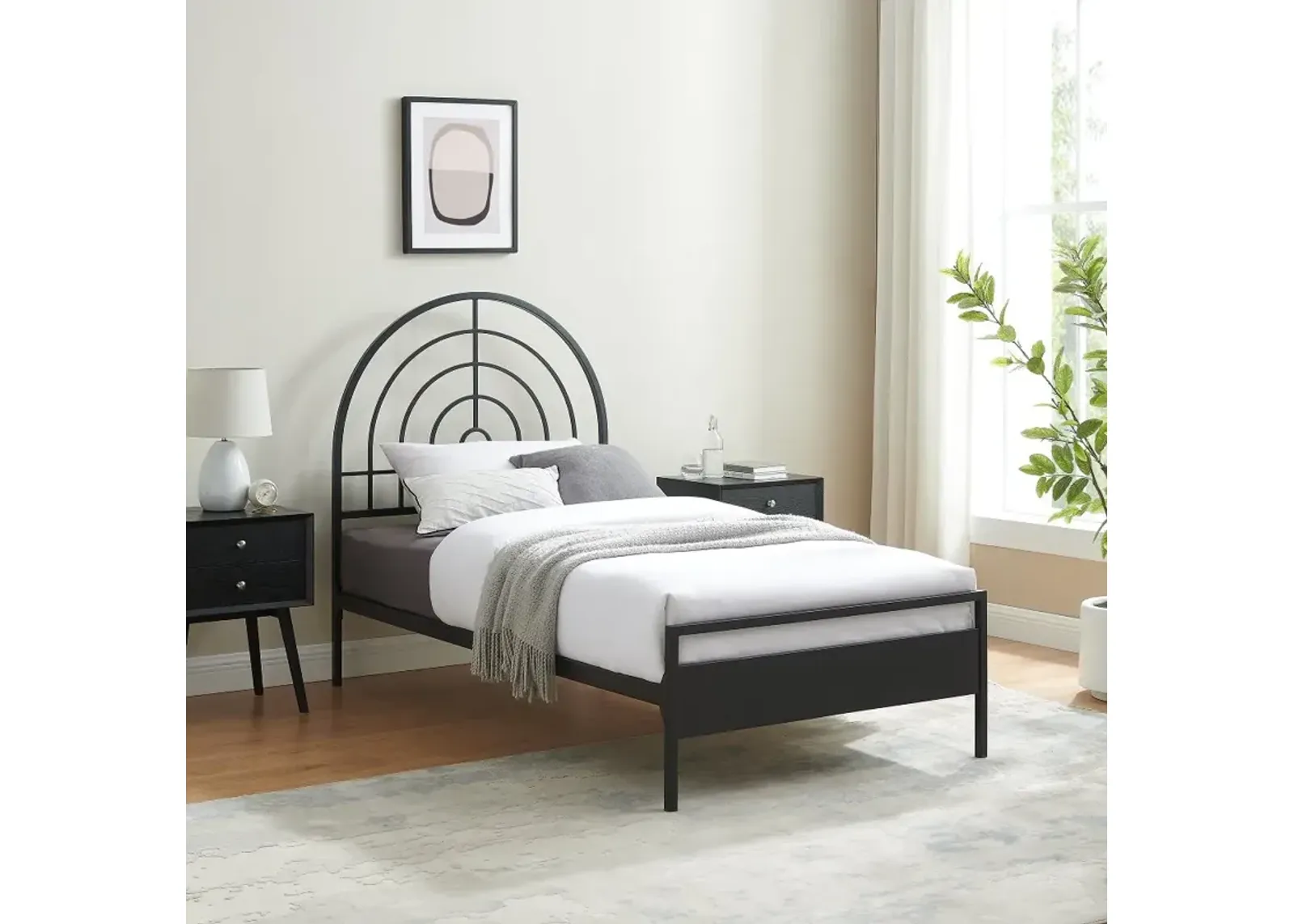 Jody Black Metal Twin Bed