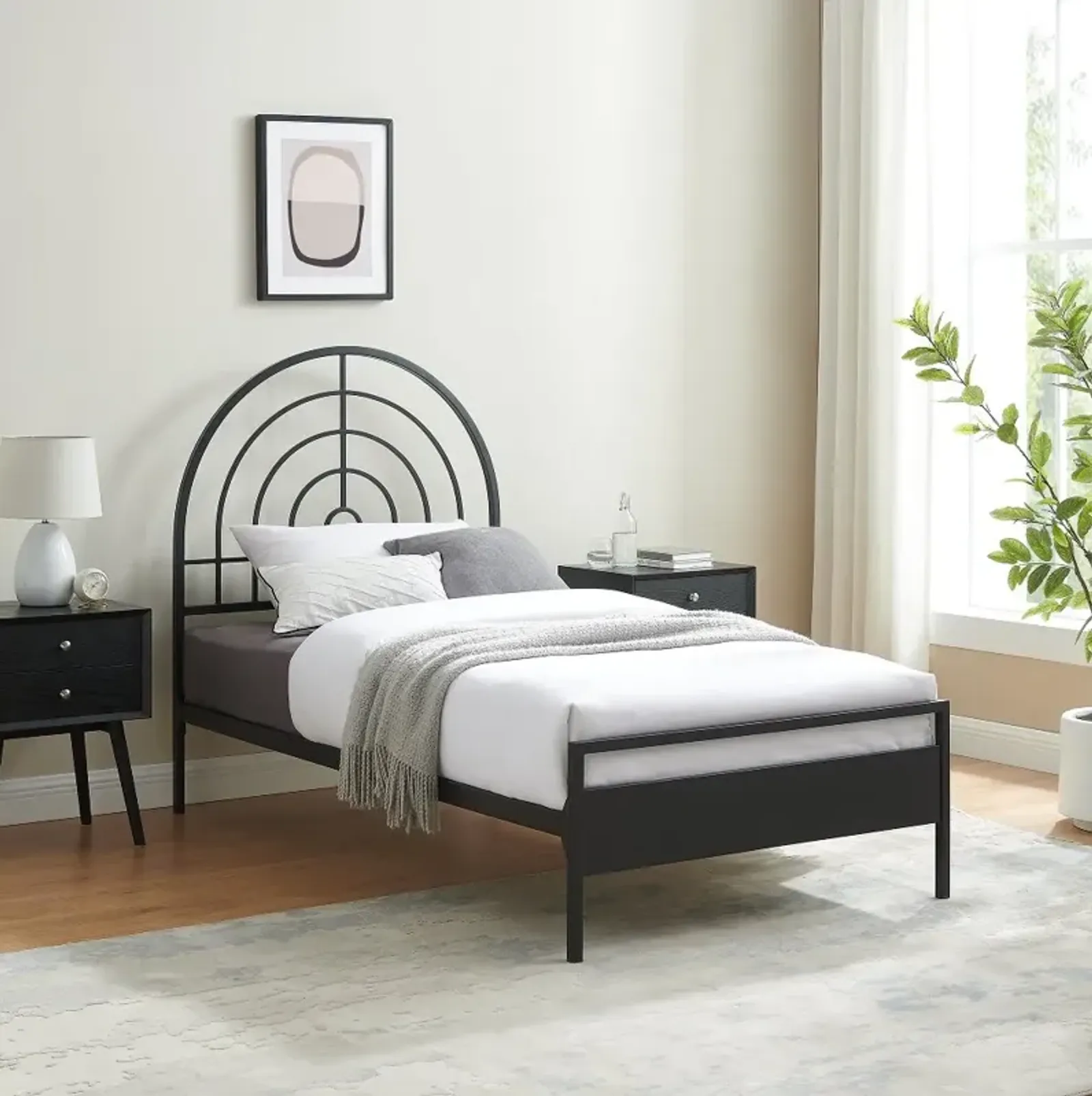 Jody Black Metal Twin Bed