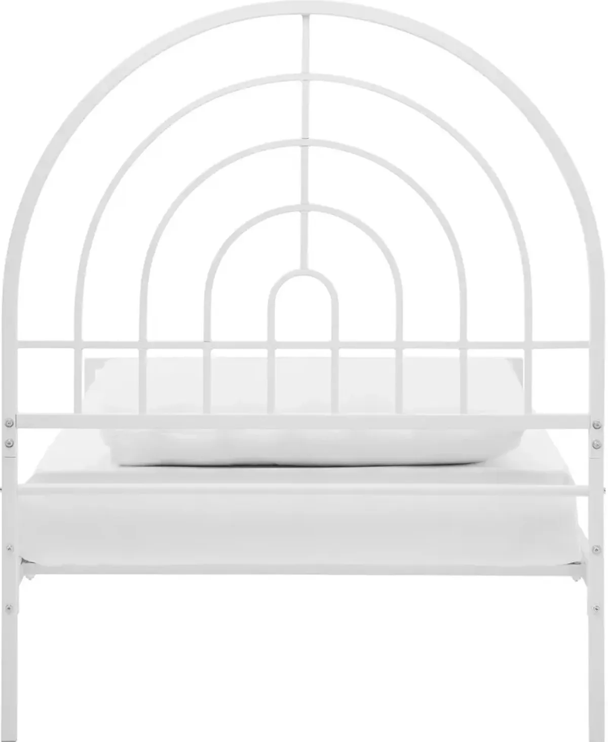 Jody White Metal Twin Bed