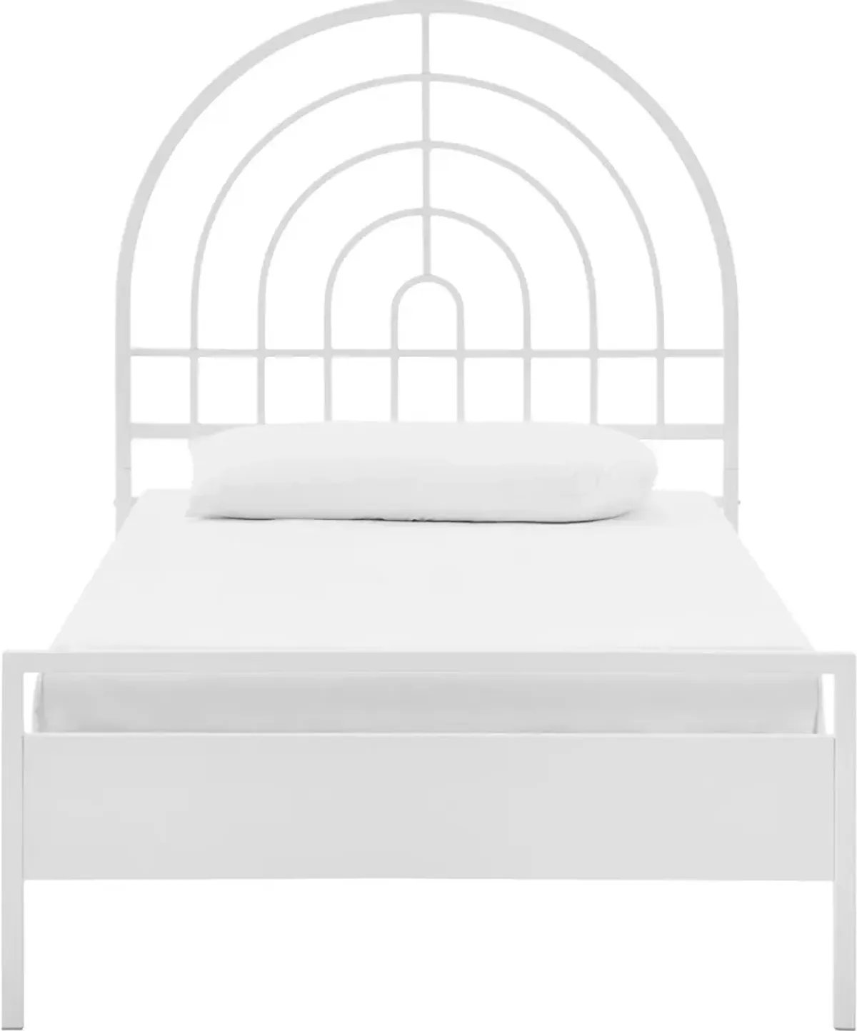 Jody White Metal Twin Bed