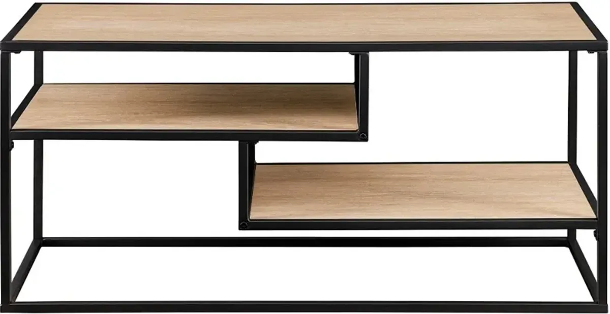 Maya 40" Coastal Oak Floating Shelf TV Stand