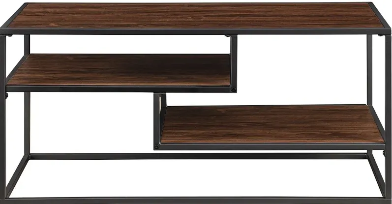 Maya 40" Dark Walnut Floating Shelf TV Stand