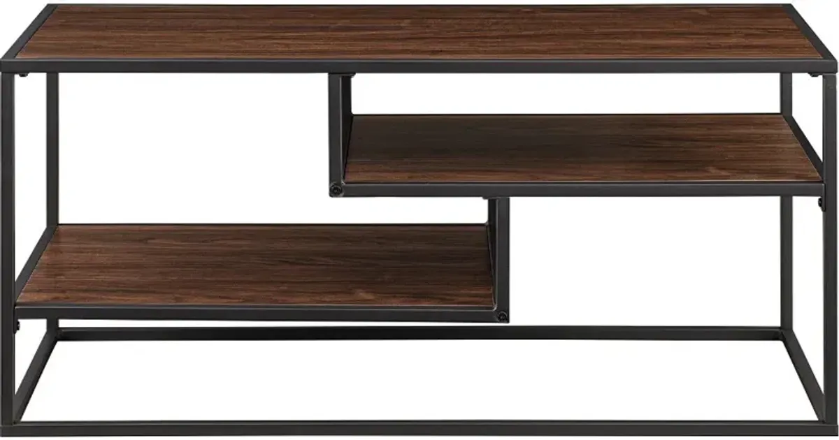 Maya 40" Dark Walnut Floating Shelf TV Stand