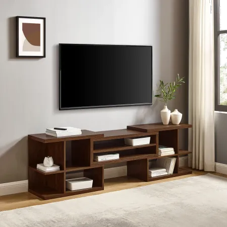 Morocco Dark Walnut Adjustable TV Stand
