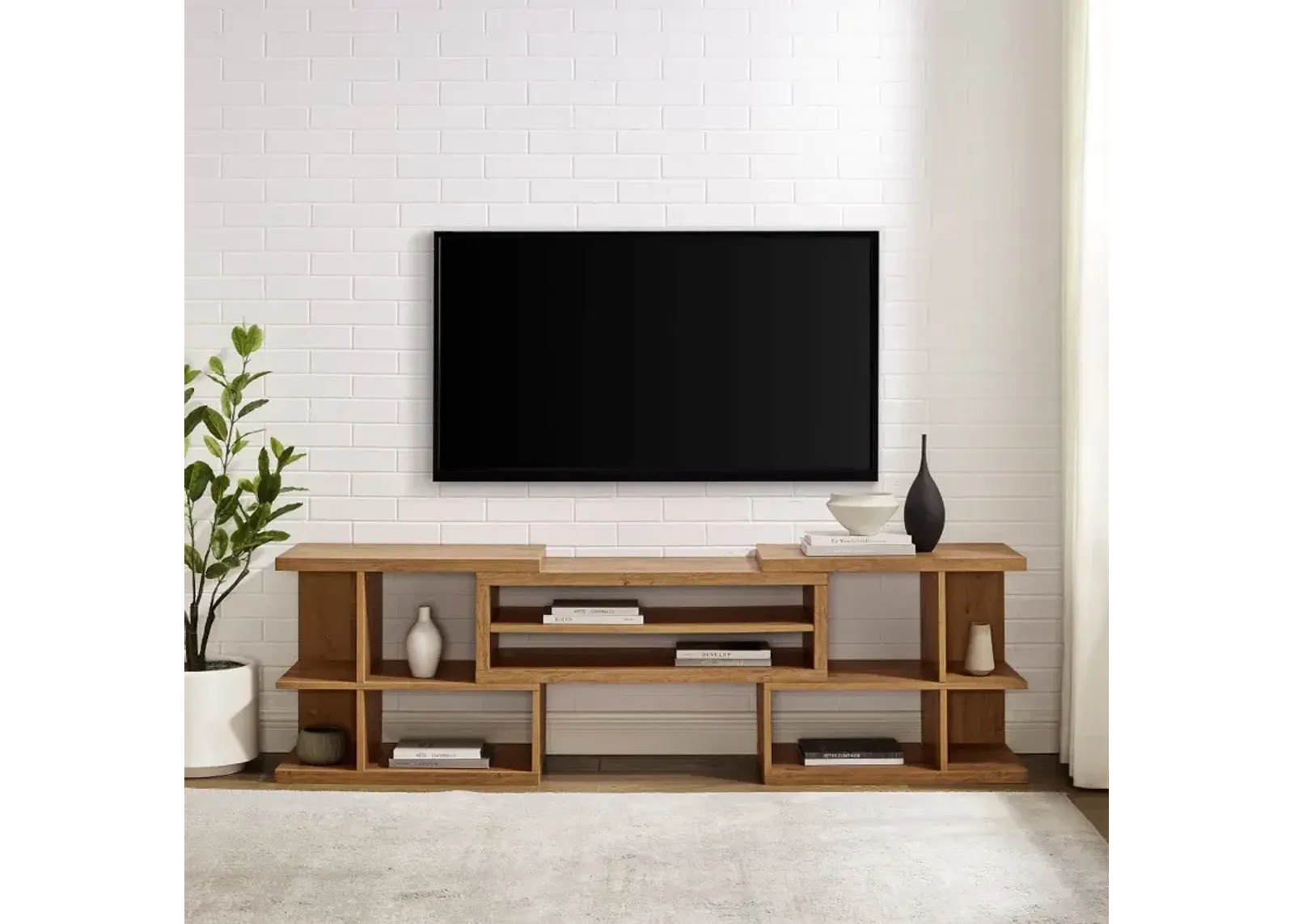 Morocco English Oak Adjustable TV Stand