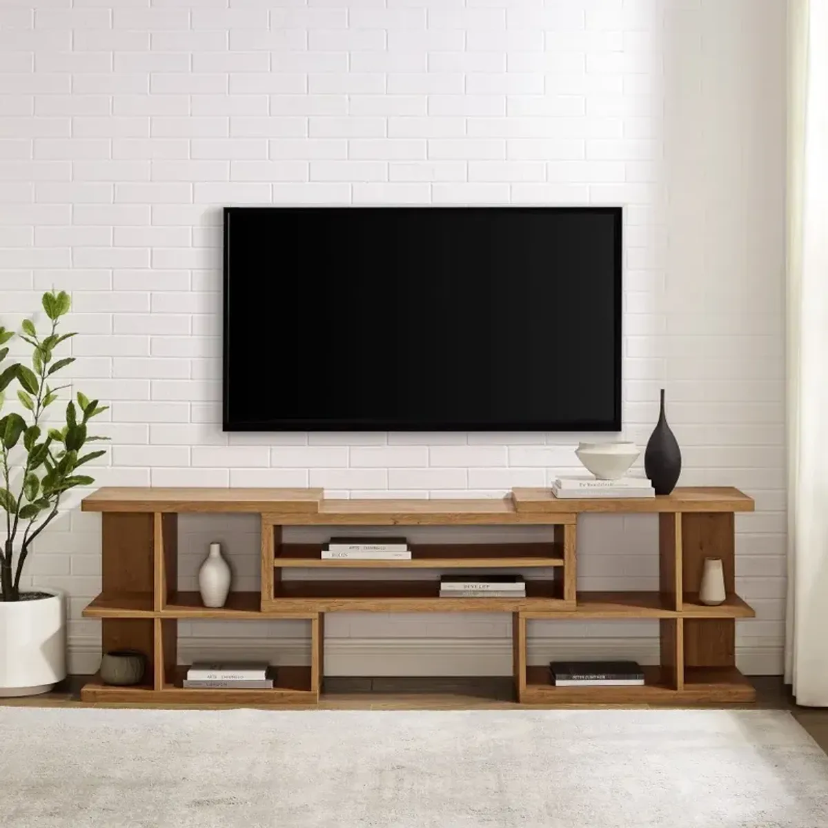 Morocco English Oak Adjustable TV Stand